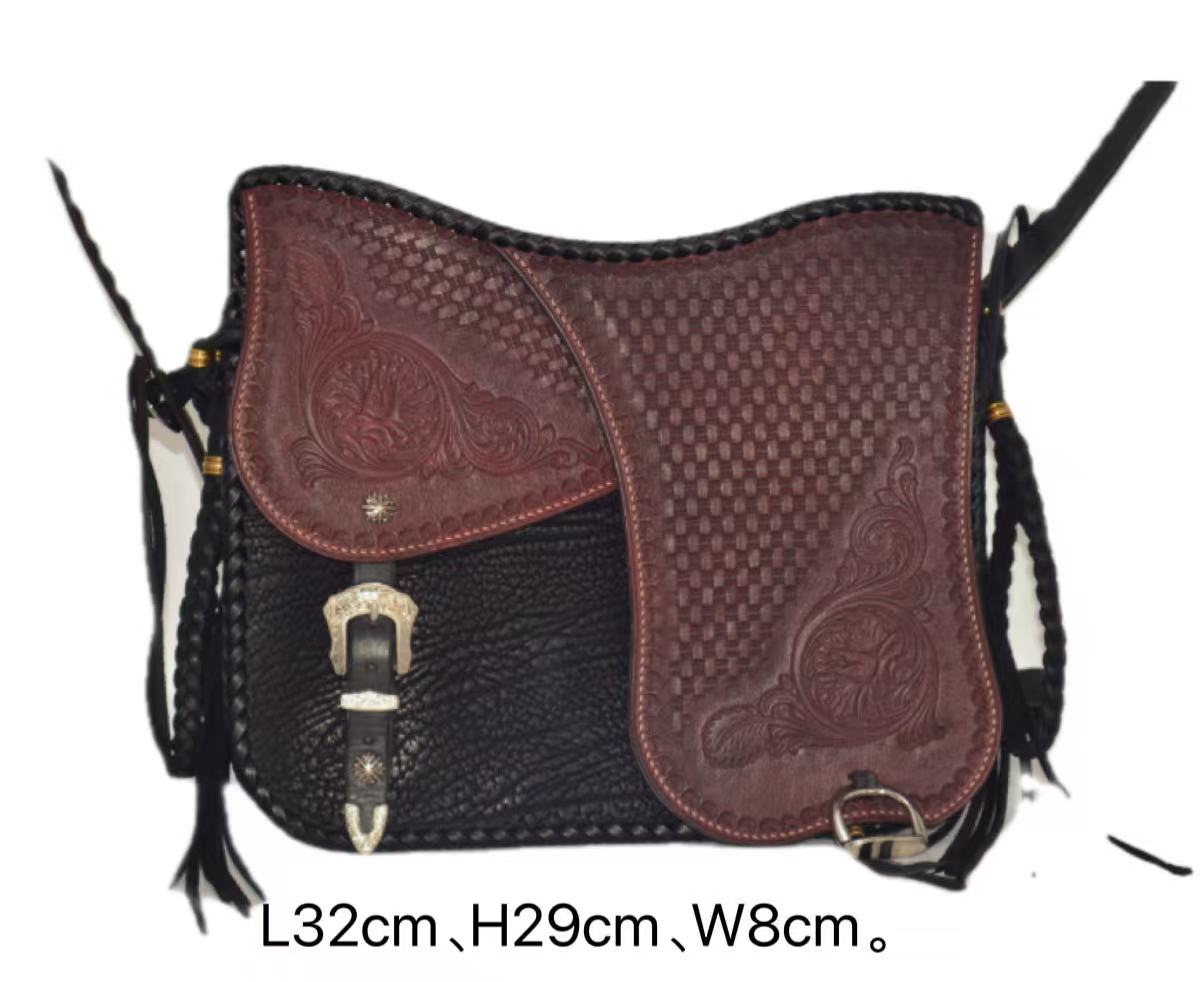 Handmade custom western vintage leather crossbody bag