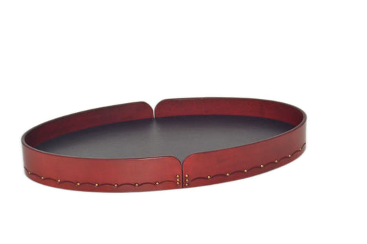Handmade custom leather tray