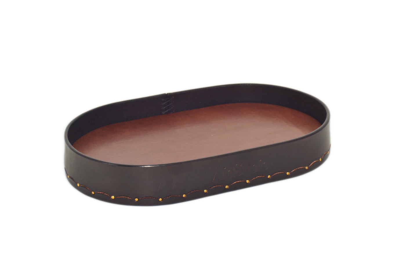 Handmade custom leather tray