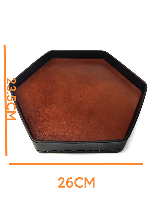 Handmade custom leather tray