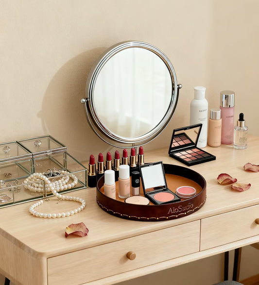 Handmade custom leather tray