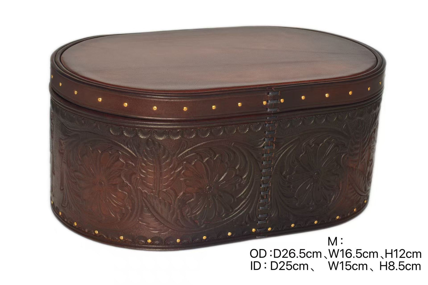 Handmade leather, storage box, jewelry, tea bag, portable