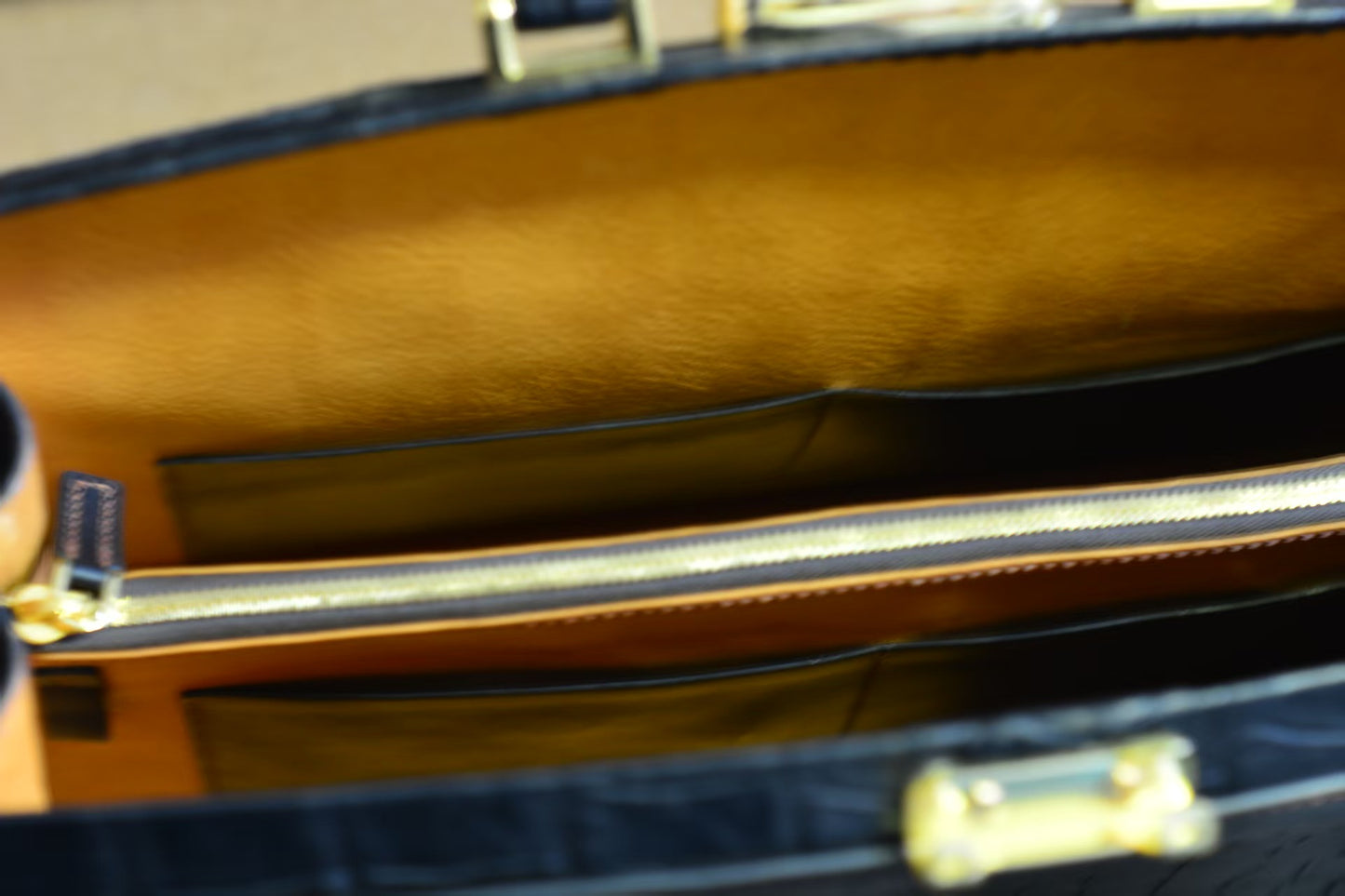 Handmade crocodile Dior briefcase; Business handbag