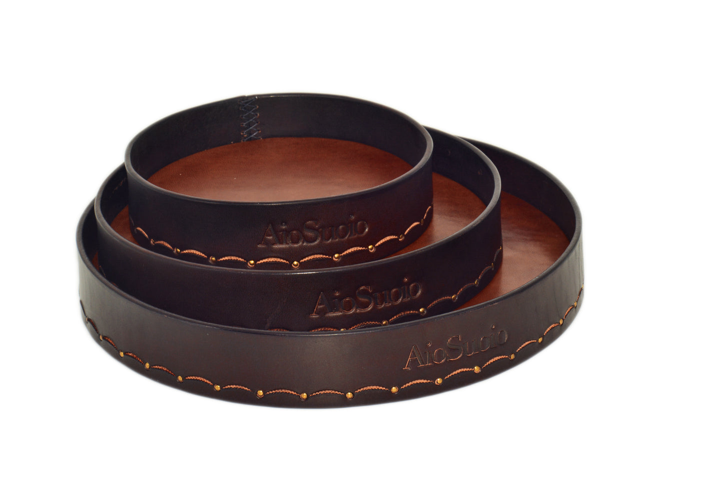 Handmade custom leather tray