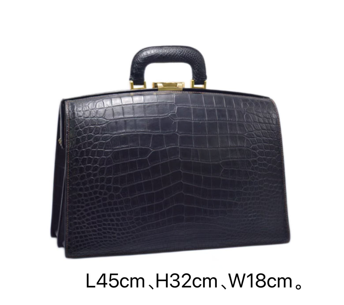 Handmade crocodile Dior briefcase; Business handbag